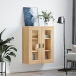 vidaXL Nástenná TV skrinka dub sonoma 69,5x34x90 cm – Obrázok 3