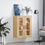 vidaXL Nástenná TV skrinka dub sonoma 69,5x34x90 cm – Obrázok 3