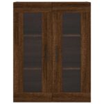 vidaXL Nástenná skrinka hnedý dub 69,5x34x90 cm – Obrázok 7