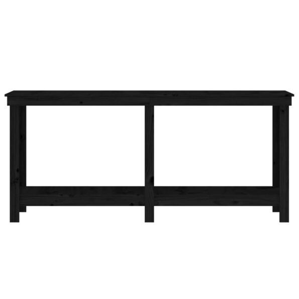 vidaXL Pracovná lavica čierna 180x50x80 cm masívna borovica – Obrázok 5