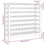 vidaXL Stojan na víno 109,5x30x107,5 cm masívna borovica – Obrázok 8