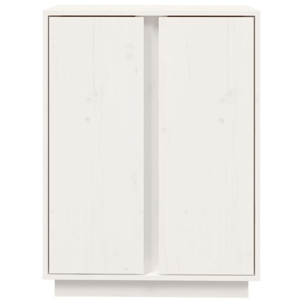 vidaXL Komoda biela 60x35x80 cm borovicový masív – Obrázok 6