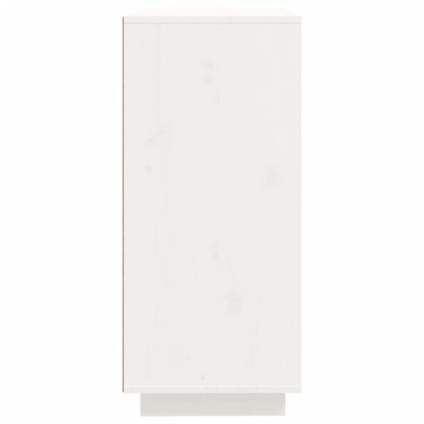 vidaXL Komoda biela 60x35x80 cm borovicový masív – Obrázok 7