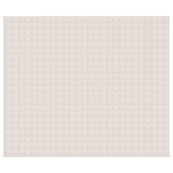 vidaXL Záťažová prikrývka bledokrémová 220x260 cm 11 kg látka – Obrázok 2