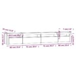 vidaXL TV skrinka s LED svetlami betónová sivá 270 x 35 x 40 cm – Obrázok 12