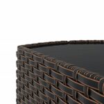 vidaXL 3-dielna záhradná sedacia súprava s podložkami polyratan hnedá – Obrázok 9