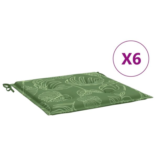 VXL8720845705077_a_en_hd_1.jpg vidaXL Podložky na stoličku 6 ks vzor listov 50x50x3 cm látka – Obrázok 2