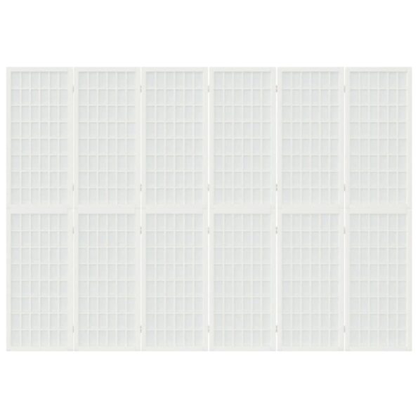 vidaXL Skladací paraván s 6 panelmi, japonský štýl 240x170 cm biely – Obrázok 3