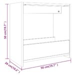 vidaXL Bočný stolík sivý sonoma 50x26x50 cm spracované drevo – Obrázok 7