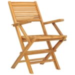vidaXL Skladacie záhradné stoličky 8 ks 55x62x90 cm tíkový masív – Obrázok 3