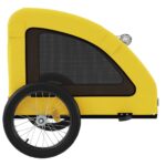 vidaXL Cyklovozík pre zvieratá, žltý, oxfordská látka, železo – Obrázok 7