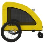 vidaXL Cyklovozík pre zvieratá, žltý, oxfordská látka, železo – Obrázok 7