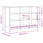 vidaXL Botník dymový dub 100x35x70 cm kompozitné drevo – Obrázok 9