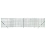 vidaXL Drôtený plot s pätkami zelený 2,2x10 m – Obrázok 2