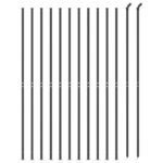 vidaXL Drôtený plot s prírubou antracitový 1,6x25 m – Obrázok 3