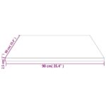 vidaXL Stolová doska biela 90x90x2,5 cm masívna borovica štvorcová – Obrázok 7
