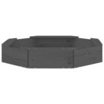 vidaXL Pieskovisko so sedadlami sivé osemuholník masívna borovica – Obrázok 4