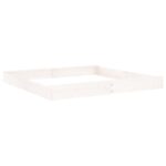 vidaXL Pieskovisko so sedadlami biele štvorec masívna borovica – Obrázok 6