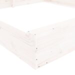 vidaXL Pieskovisko so sedadlami biele štvorec masívna borovica – Obrázok 7