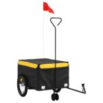 vidaXL Vozík za bicykel, čierno žltý 45 kg, železo – Obrázok 2