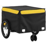 vidaXL Vozík za bicykel, čierno žltý 45 kg, železo – Obrázok 4