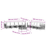 vidaXL 9-dielna záhradná sedacia sada s vankúšmi antracitová polyratan – Obrázok 9