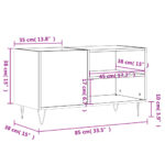 vidaXL Skrinka na platne sivá sonoma 85x38x48 cm kompozitné drevo – Obrázok 9