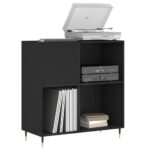 vidaXL Skrinka na platne čierna 84,5x38x89 cm kompozitné drevo – Obrázok 3