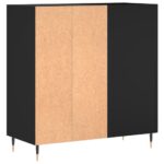 vidaXL Skrinka na platne čierna 84,5x38x89 cm kompozitné drevo – Obrázok 6