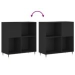 vidaXL Skrinka na platne čierna 84,5x38x89 cm kompozitné drevo – Obrázok 7