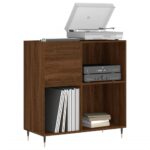 vidaXL Skrinka na platne hnedý dub 84,5x38x48 cm kompozitné drevo – Obrázok 3