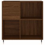 vidaXL Skrinka na platne hnedý dub 84,5x38x48 cm kompozitné drevo – Obrázok 4