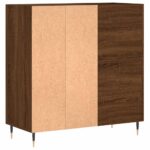 vidaXL Skrinka na platne hnedý dub 84,5x38x48 cm kompozitné drevo – Obrázok 6