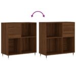 vidaXL Skrinka na platne hnedý dub 84,5x38x48 cm kompozitné drevo – Obrázok 7