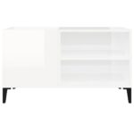 vidaXL Skrinka na platne lesklá biela 84,5x38x48 cm kompozitné drevo – Obrázok 5