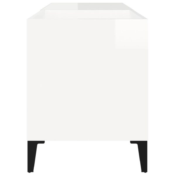 vidaXL Skrinka na platne lesklá biela 84,5x38x48 cm kompozitné drevo – Obrázok 6