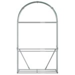 vidaXL Držiak na polená zelený 120x45x210 cm pozinkovaná oceľ – Obrázok 4