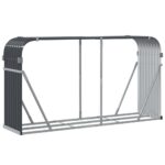 vidaXL Držiak na polená antracitový 180x45x100 cm pozinkovaná oceľ – Obrázok 6