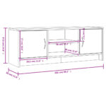 vidaXL TV skrinka lesklá biela 102x30x37,5 cm kompozitné drevo – Obrázok 11
