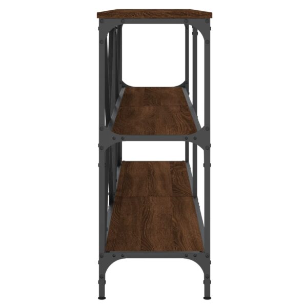 VXL8720845941512_g_en_hd_3.jpg vidaXL Konzolový stolík hnedý dub 160x30x75cm kompozitné drevo železo – Obrázok 5