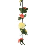 vidaXL Kvetinové girlandy 6ks jarný západ slnka červené 250cm – Obrázok 6