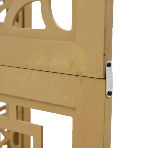 vidaXL Paraván, 4 panely, hnedý, masívne drevo paulovnie – Obrázok 7