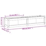 vidaXL Záhradný kvetináč 150x31x31 cm masívna borovica – Obrázok 11