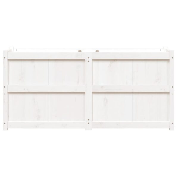 vidaXL Záhradný kvetináč biely 150x50x70 cm borovicový masív – Obrázok 5