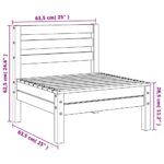 vidaXL Záhr. pohovky bez podrúčok 4 ks voskové hnedé masívna borovica – Obrázok 9