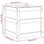 vidaXL Záhradný kvetináč 50x50x50 cm masívna borovica – Obrázok 11