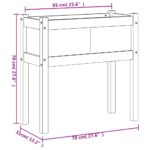 vidaXL Záhradný kvetináč s nohami 70x31x70 cm masívny douglas – Obrázok 11