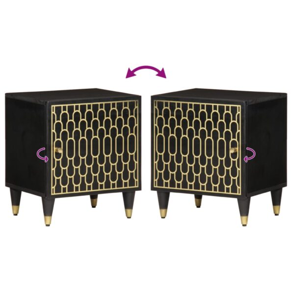 vidaXL Nočný stolík 40x33x46 cm masívne mangovníkové drevo – Obrázok 6