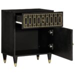 vidaXL Nočný stolík 50x33x60 cm, mangový masív – Obrázok 2