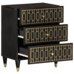 vidaXL Nočný stolík 50x33x60 cm, mangový masív – Obrázok 2